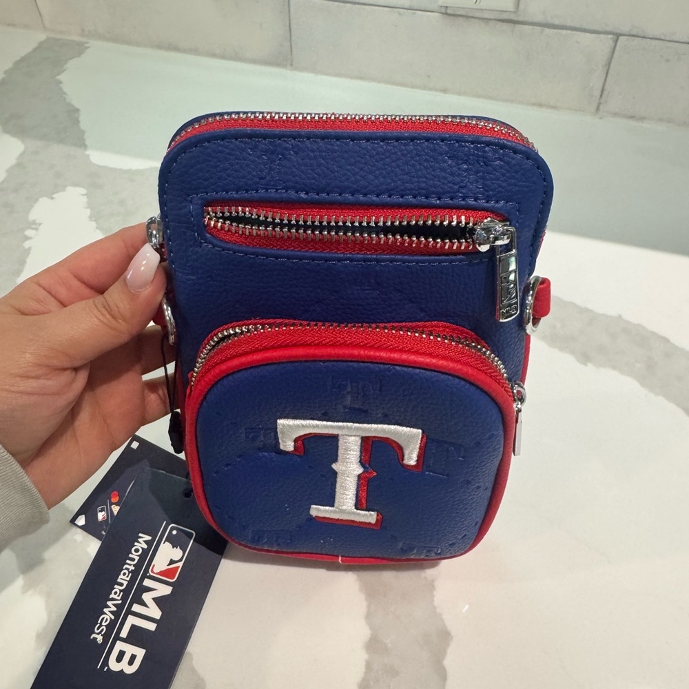 Texas Rangers Blue and Red Crossbody Bag NWT - Picture 3 of 8